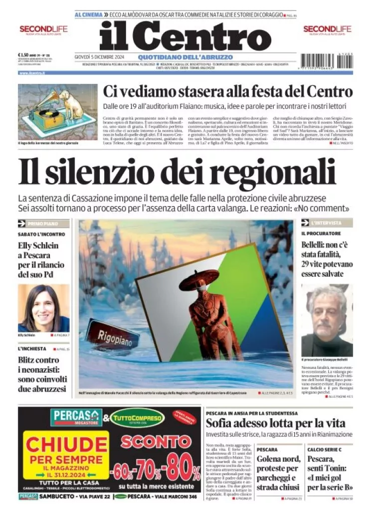 Prima-pagina-il centro-oggi-edizione-del-2024-12-05